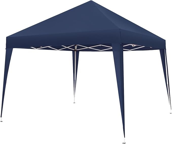 tectake Carpa Plegable 3x3 m Azul – Estructura Robusta y Repelente al Agua para Exterior
