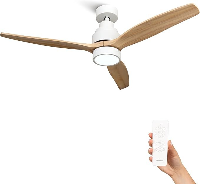 Mellerware Brizy Bright Light Wood – Ventilador de techo con luz LED