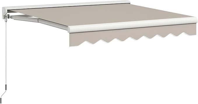Outsunny Toldo Retráctil Eléctrico 250x200 cm – Con Mando a Distancia y Manivela Manual