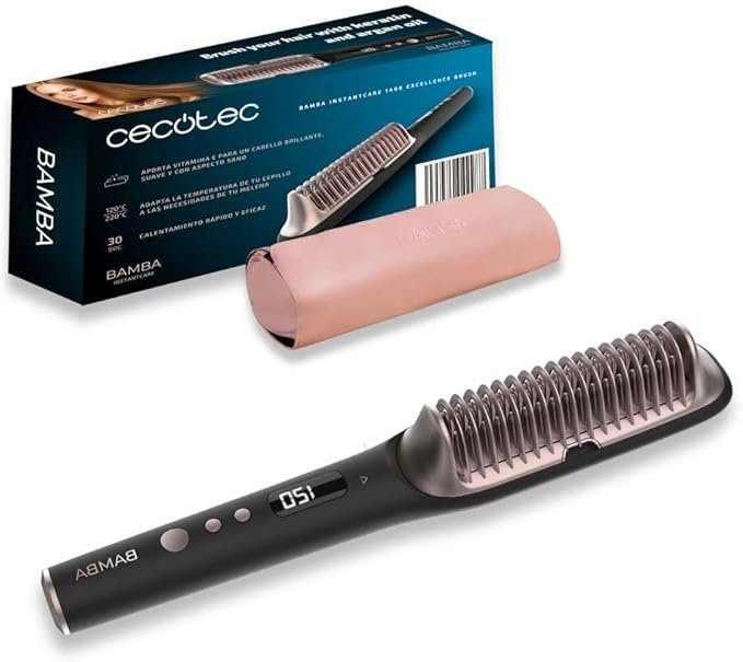 Cecotec Bamba InstantCare 1400 Excellence Brush – Cepillo con control digital y revestimiento cerámico