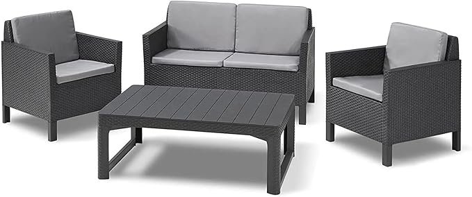 Keter Chicago Lounge – 2 plazas + 2 sillones + mesa Lyon