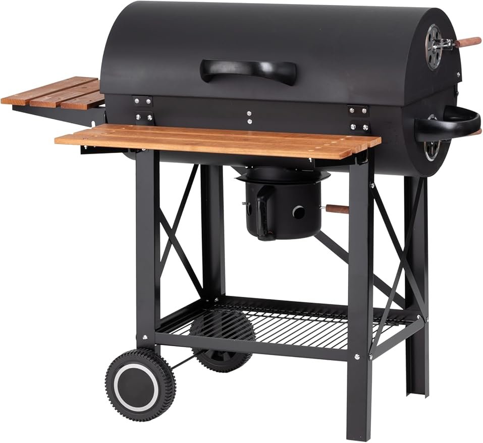 Tarrington House Barbacoa de Carbón Louisiana – Robusta, con ruedas y mesas plegables