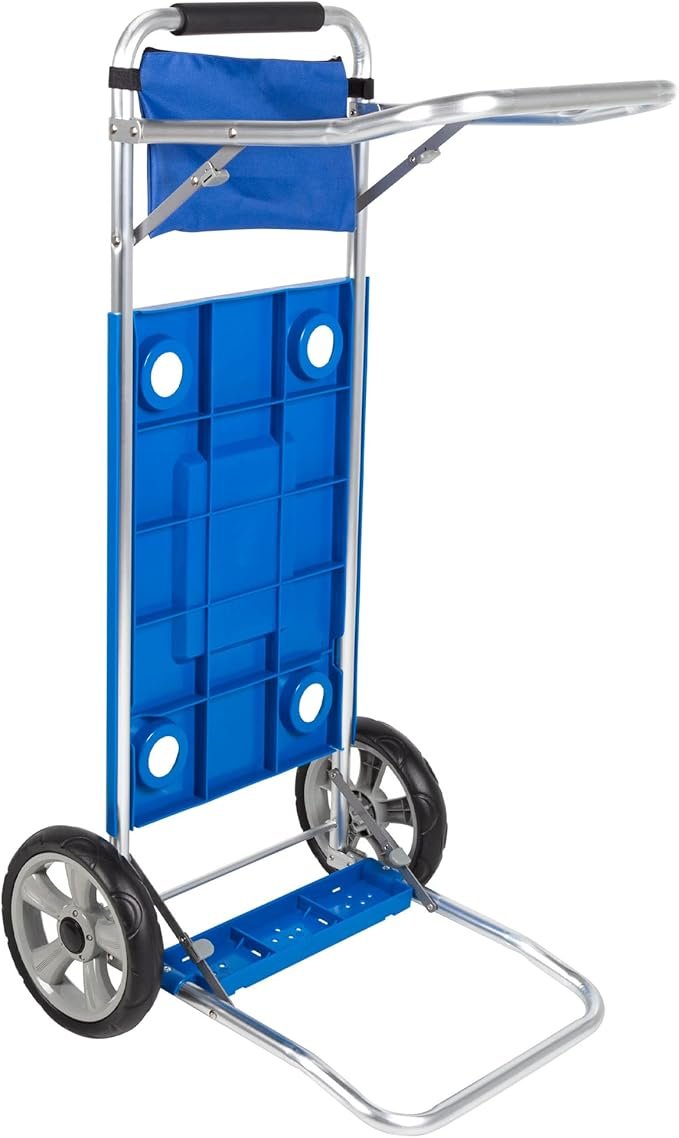 AKTIVE Carro de playa 2 en 1 – Carro y mesa, plan redondo