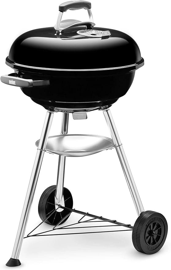 Weber Compact Kettle 47 cm – Barbacoa de carbón clásica, compacta y duradera