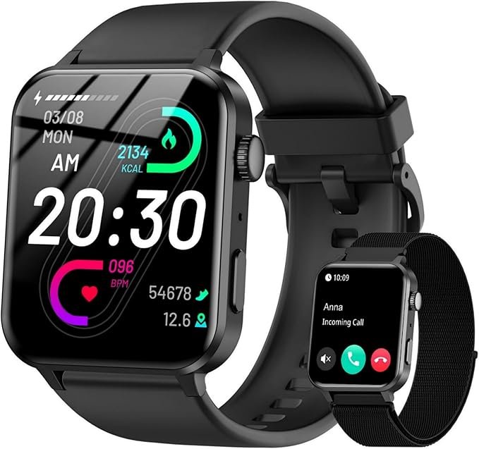 IOWODO Smartwatch con 2 correas – versátil y social