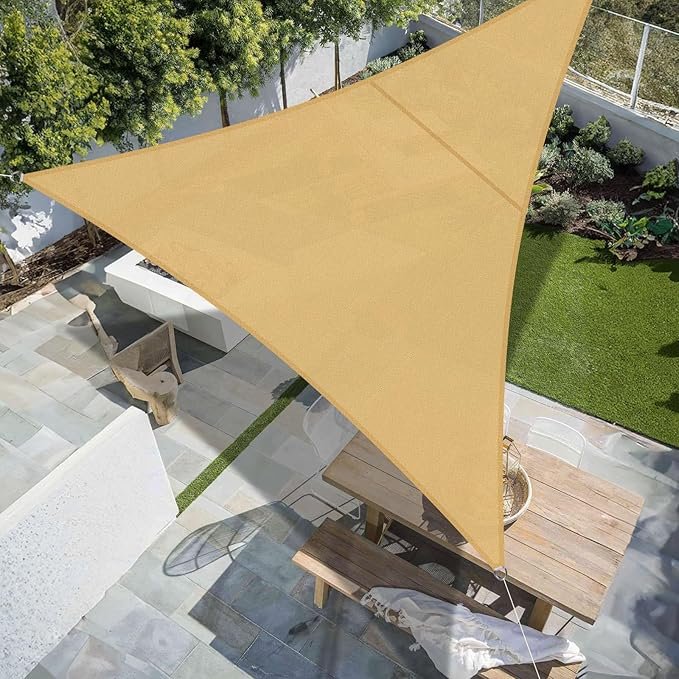 SUNNY GUARD Toldo Vela Triangular 3x3x3 m – Impermeable y con Protección UV para Jardín y Terraza