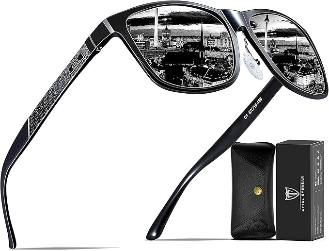 ATTCL Hombre – Gafas polarizadas de aluminio y magnesio