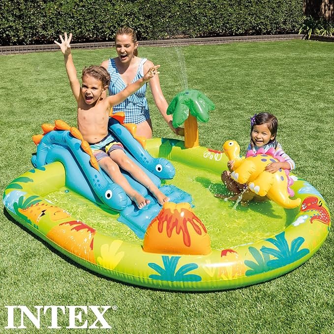 Intex Piscina Infantil con Tobogán Dinosaurio 57166