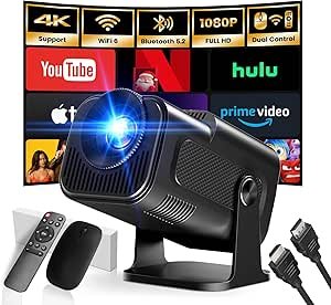 Proyector Portátil 4K con App Integrada – Cine en casa (o donde quieras)