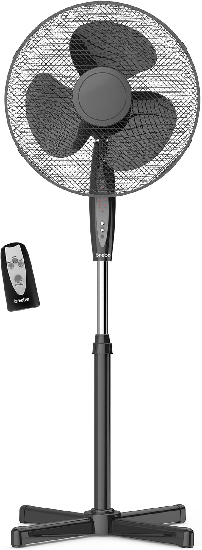 briebe FN122397 Ventilador de Pie Silencioso – Confort regulable y sin ruidos